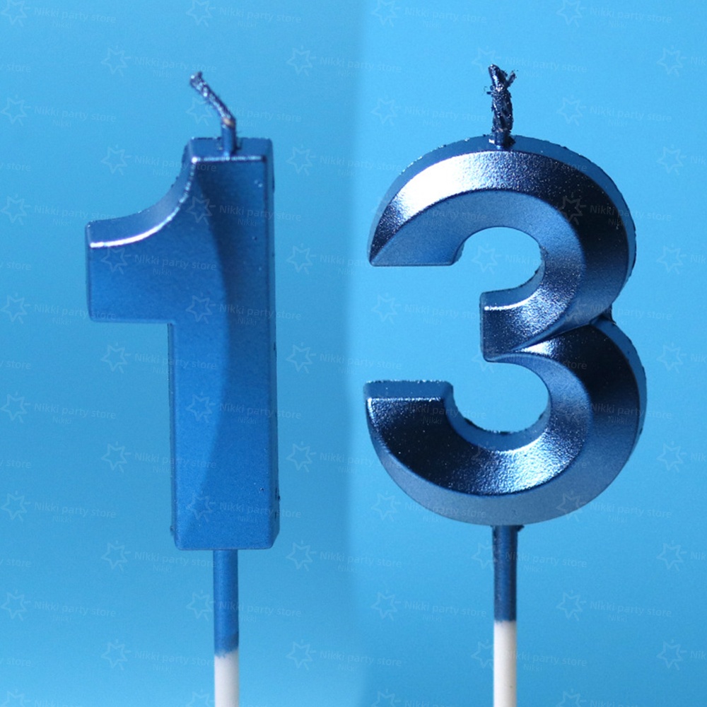 Unity Candle Set - Blaue Opernhaus-Kerzen Nummerierte Kreative Geburtstagstortenkerzen Cartoon-Figuren