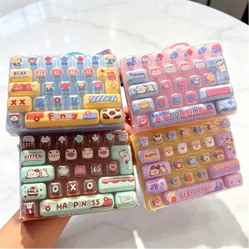 Wedding Yes - Auf Lager 26-Gitter-Tastenkappen-Clicker Anti-Stress Fidget-Tastatur-Schlüsselanhänger Entspannungsknopf