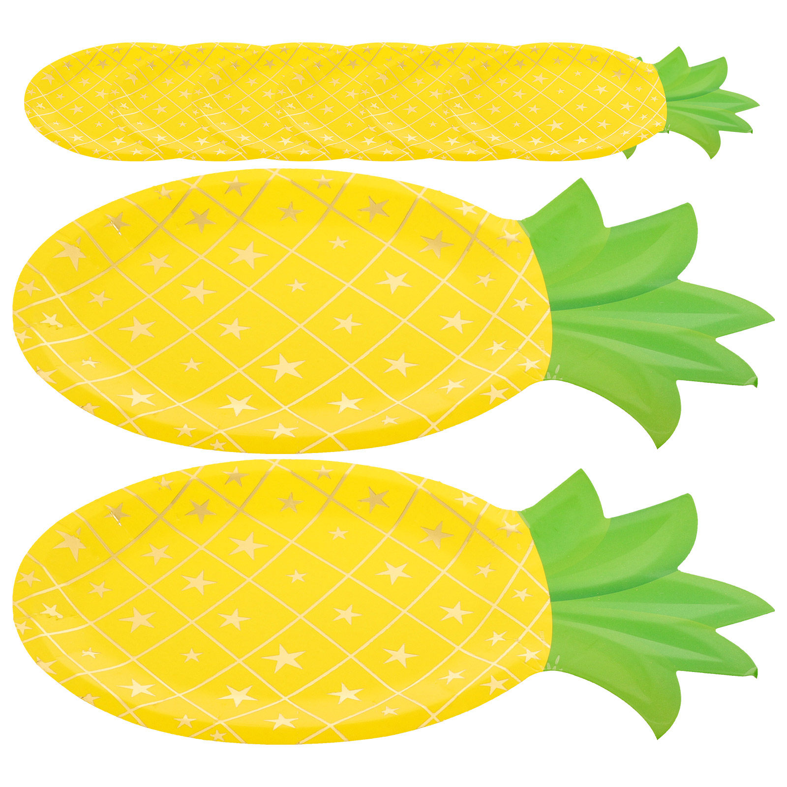 Wedding Supply Bulk - 8 Stück Ananas-Pappteller Einweg-Party-Teller für Geburtstag,