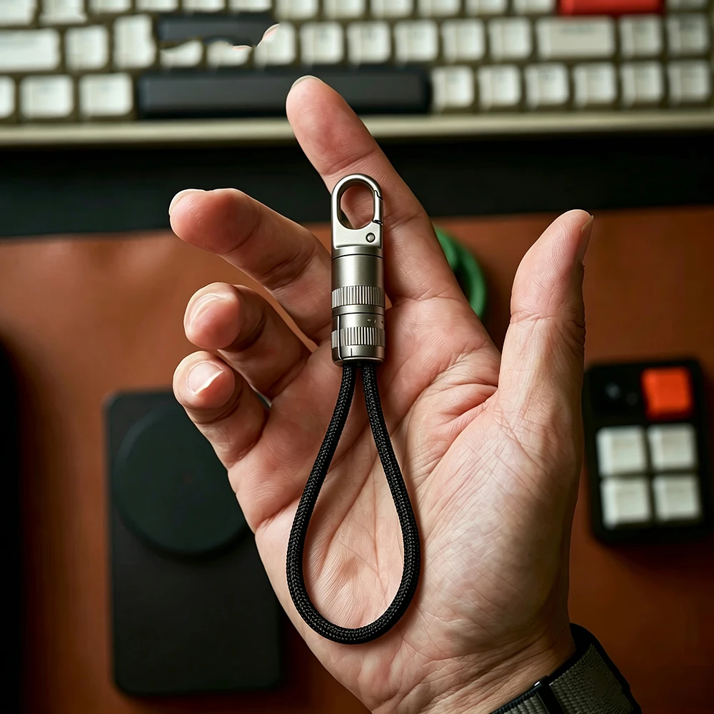 Wedding Power Supply - 20cm Kurzes USB-C-auf-Typ-C-Kabel, schnelles Ladekabel, Typ-C-Schlüsselanhänger-Lanyard-Kabel