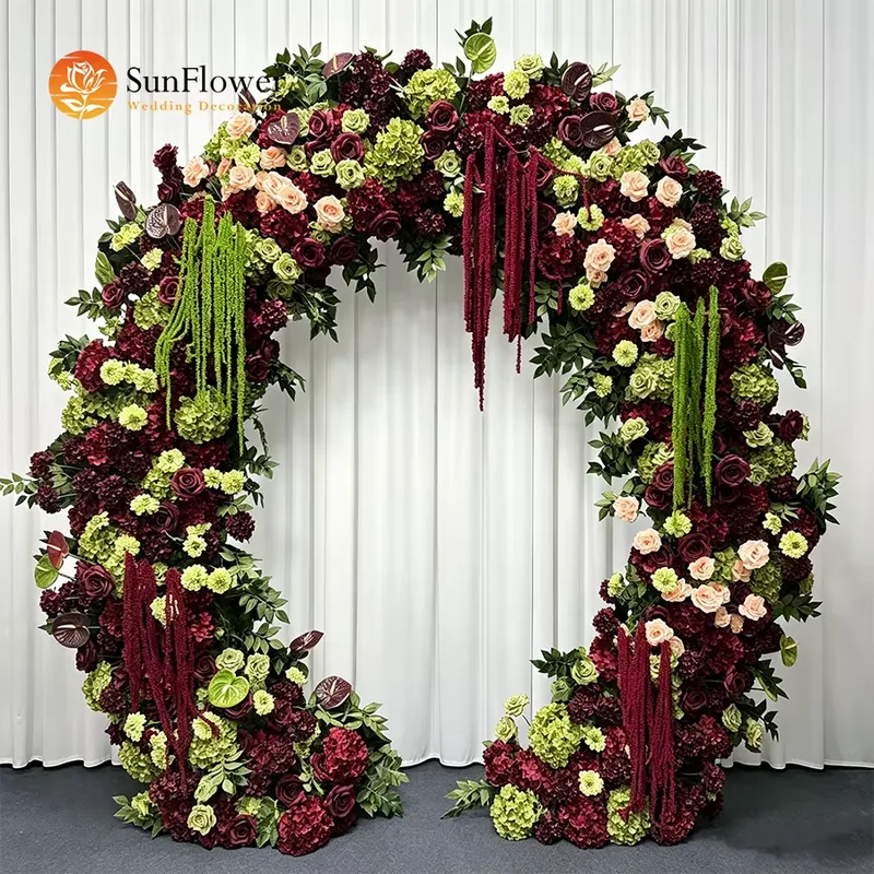 Burgunderrote und Salbeigrüne  – Wedding Arch Flower Bewertung und Preis