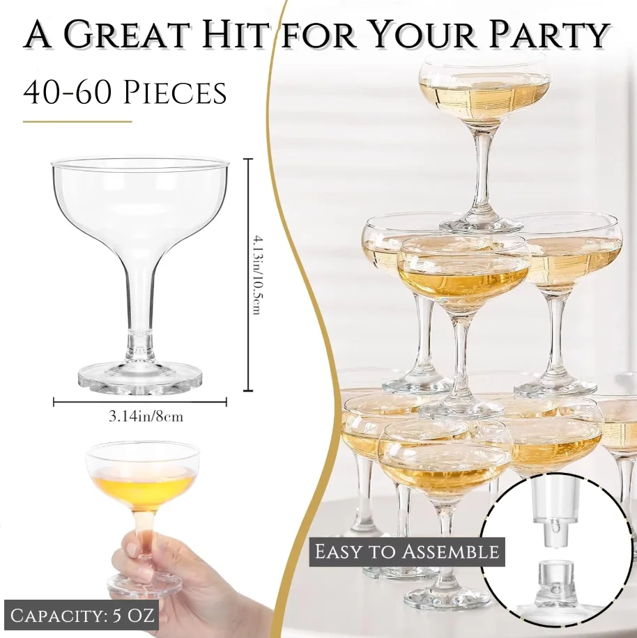 20-60 Stück Acryl-Champagnergl – Champagne Tower Set Bewertung und Preis