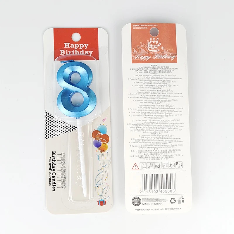 Blaue Zahlen-Kuchenkerzen, 0,  – Unity Candle Set Bewertung und Preis