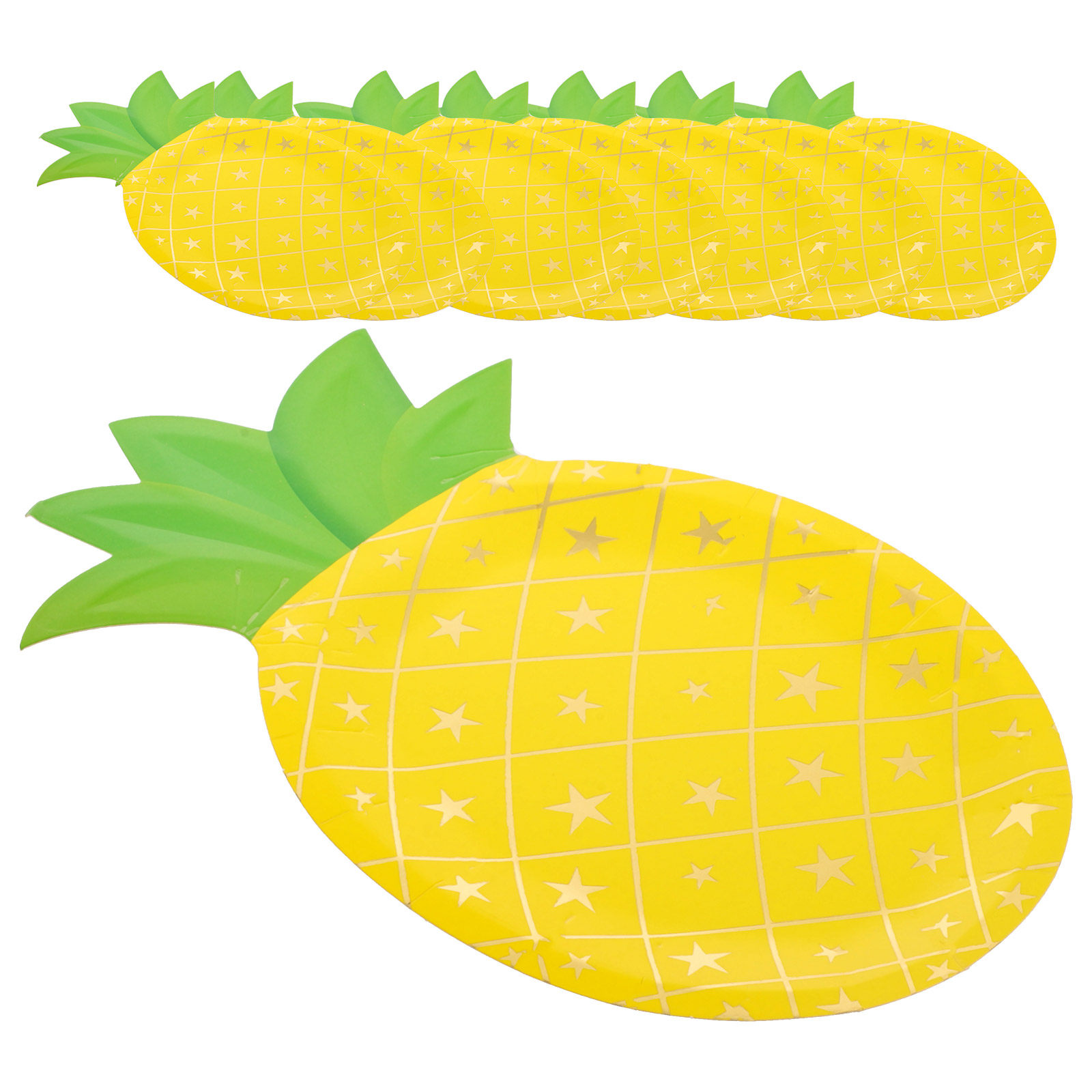 8 Stück Ananas-Pappteller Einw – Wedding Supply Bulk Bewertung und Preis