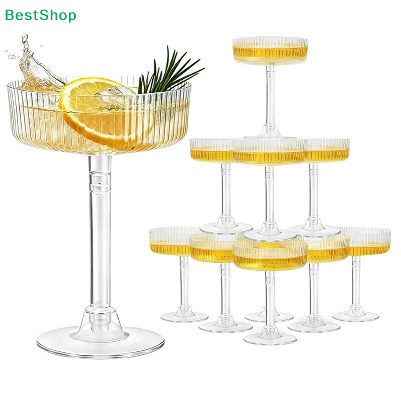 ☽ 10 Stück Martini-Gläser aus  – Champagne Tower Set Bewertung und Preis
