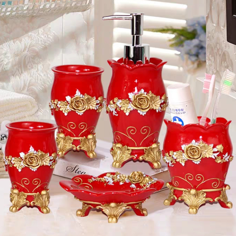 5 stücke Mode Bad Lieferungen  – Wedding Bathroom Supply Kit Bewertung und Preis