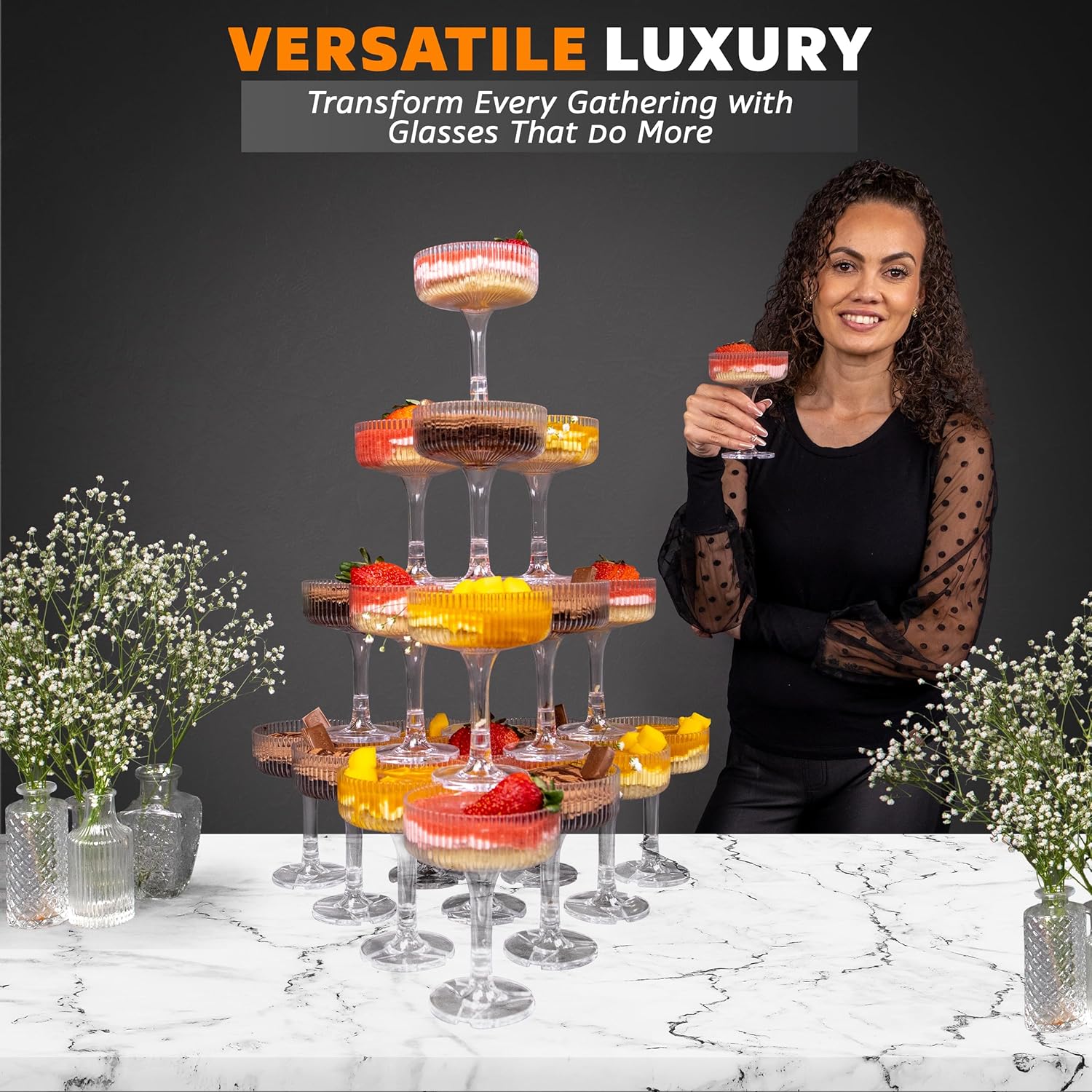 20–60 Stück ACRYL Champagnertu – Champagne Tower Set Bewertung und Preis